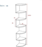 Schwebendes Wandregal – Eckregal 5 Ebenen, platzsparendes Bücherregal, modernes Wandregal für Wohnzimmer, Küche, Bad