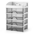 Kosmetik Organizer mit Schubladen – Make-up Organizer 4 Etagen, Beauty Aufbewahrung transparent, Schminktisch Organizer