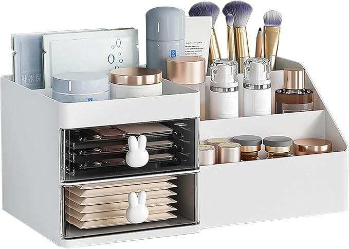 Make-up Organizer mit Schubladen – Kosmetik Organizer Box, platzsparende Schminktisch Aufbewahrung für Make-up & Schmuck