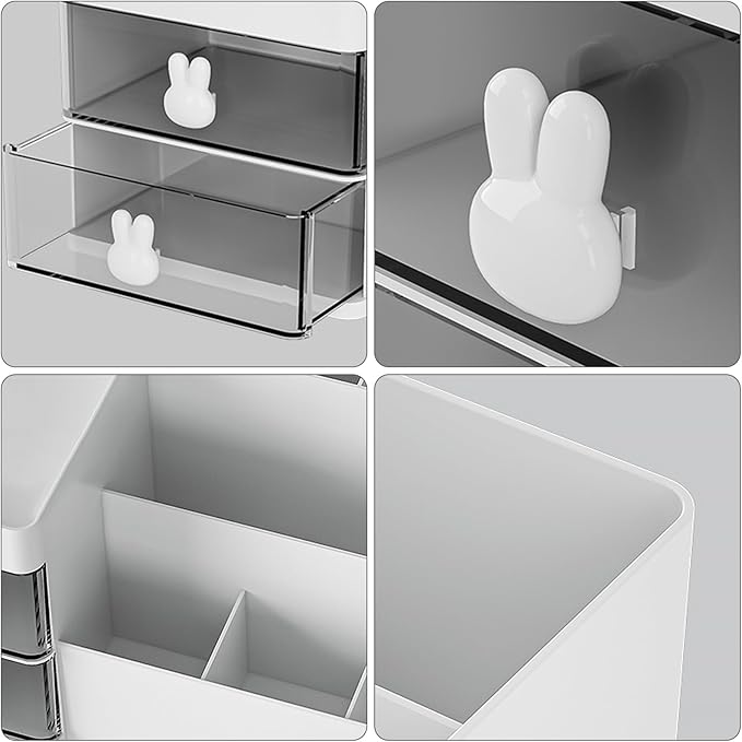 Make-up Organizer mit Schubladen – Kosmetik Organizer Box, platzsparende Schminktisch Aufbewahrung für Make-up & Schmuck
