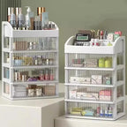 Kosmetik Organizer mit Schubladen – Make-up Organizer 4 Etagen, Beauty Aufbewahrung transparent, Schminktisch Organizer
