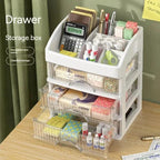Kosmetik Organizer mit Schubladen – Make-up Organizer 4 Etagen, Beauty Aufbewahrung transparent, Schminktisch Organizer