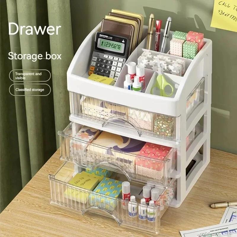 Kosmetik Organizer mit Schubladen – Make-up Organizer 4 Etagen, Beauty Aufbewahrung transparent, Schminktisch Organizer