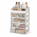 Kosmetik Organizer mit Schubladen – Make-up Organizer 4 Etagen, Beauty Aufbewahrung transparent, Schminktisch Organizer