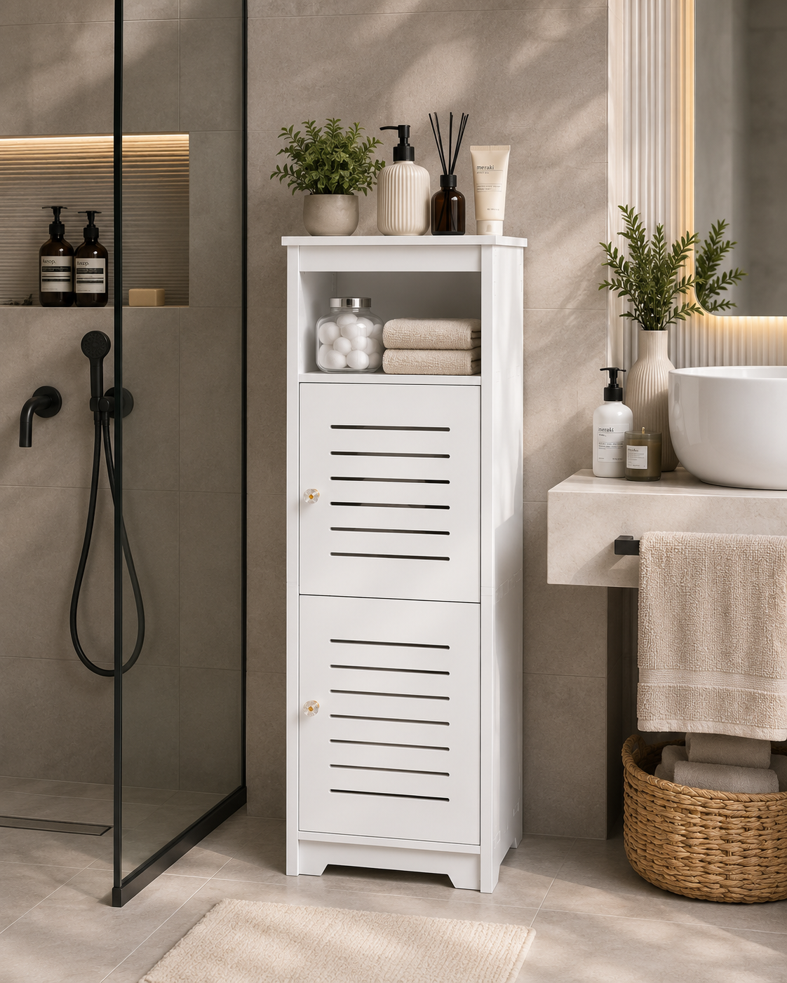 Badezimmerschrank, Badezimmermöbel, Badregal, Badezimmerregal, Badmöbel