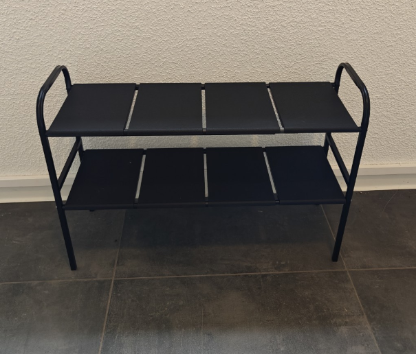 Schuhregal, Schuhaufbewahrung, Schuhständer, Schuhablage, Schuhregal 2 Ebenen Metall – Verstellbar & Erweiterbar, Stabiler Schuhständer, Platzsparend, Schuhablage für Flur, Garage, Schlafzimmer