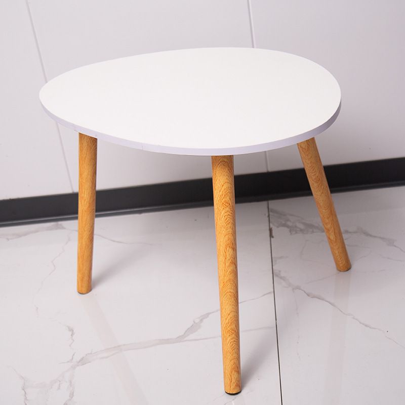 Couchtisch Set 2er Rund Weiß Holz Wohnzimmertisch Beistelltisch Satztisch Skandinavisch Modern MDF
