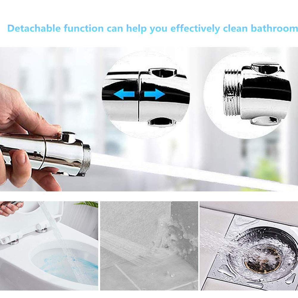 Duschkopf Hochdruck Handbrause – 3 Strahlarten, wassersparend, 360° drehbar, mit Stopptaste, Universal Anschluss