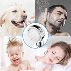 Duschkopf Hochdruck Handbrause – 3 Strahlarten, wassersparend, 360° drehbar, mit Stopptaste, Universal Anschluss