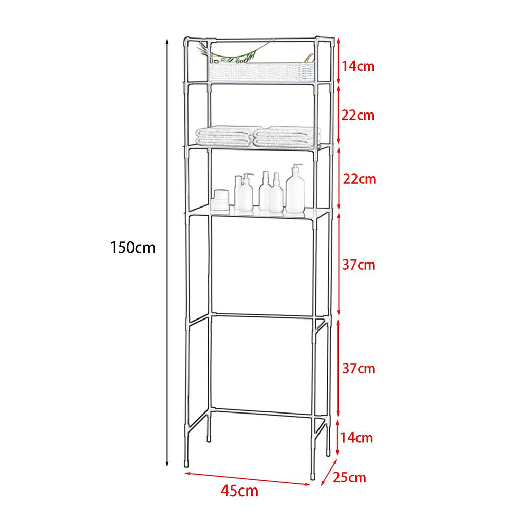 Über-Toilette Regal – Badezimmer Organizer, freistehend & platzsparend