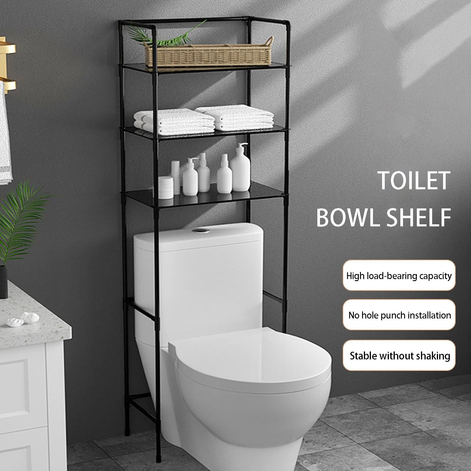 Über-Toilette Regal – Badezimmer Organizer, freistehend & platzsparend