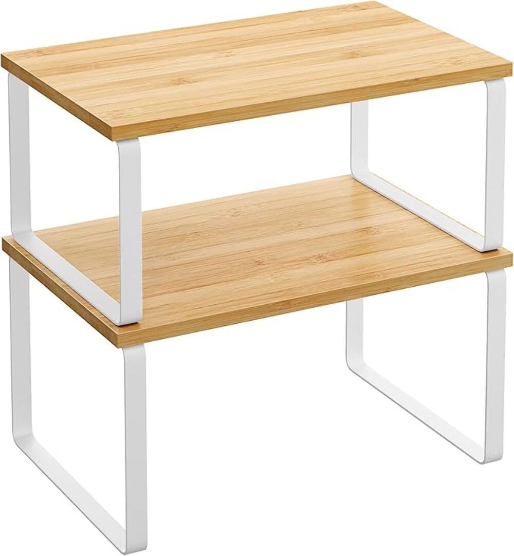 360° Drehbares Gewürzregal Set mit 20 Gläsern – Edelstahl & Glas – Küchen Organizer inkl. GRATIS Holzregal – Gewürzständer Platzsparend